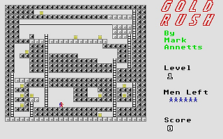 Goldrush atari screenshot
